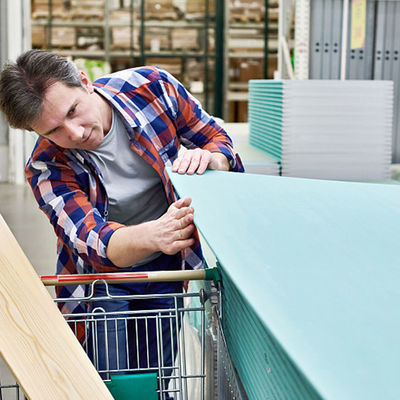 Dobra cena Dekoracyjna płyta gipsowo-kartonowa w kolorze kości słoniowej do wewnętrznej ścianki działowej w Internecie